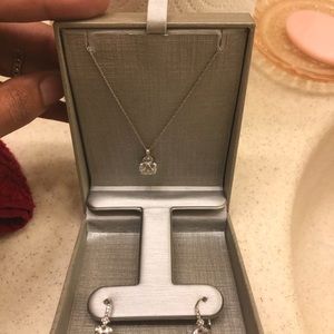 Sterling silver White sapphire 3 peice set